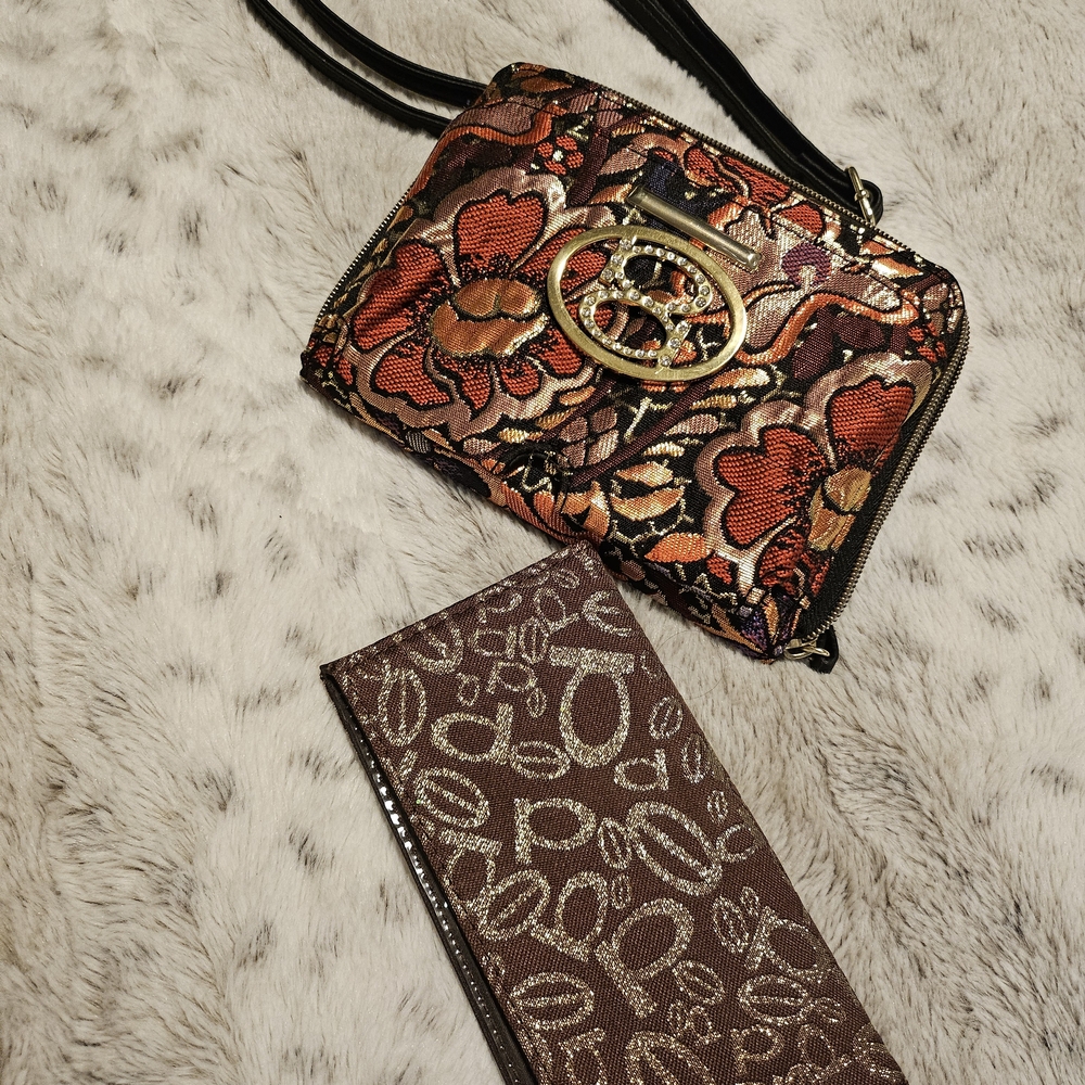 Shimmer Purse W/ Checkbook Cover